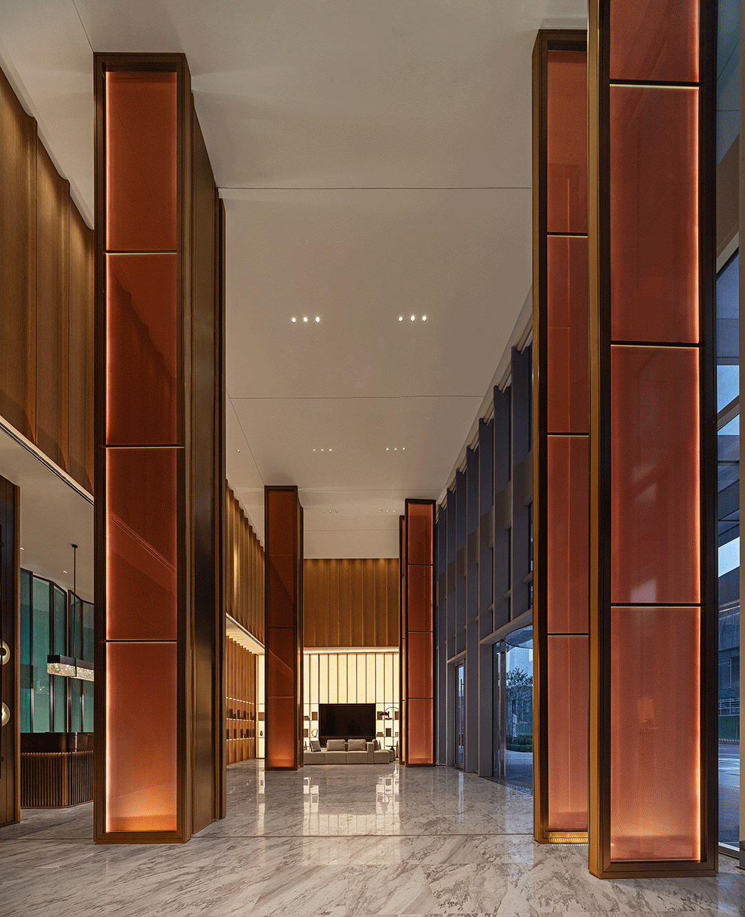 12000平现代新中式酒店式公寓装修设计案例(图2)
