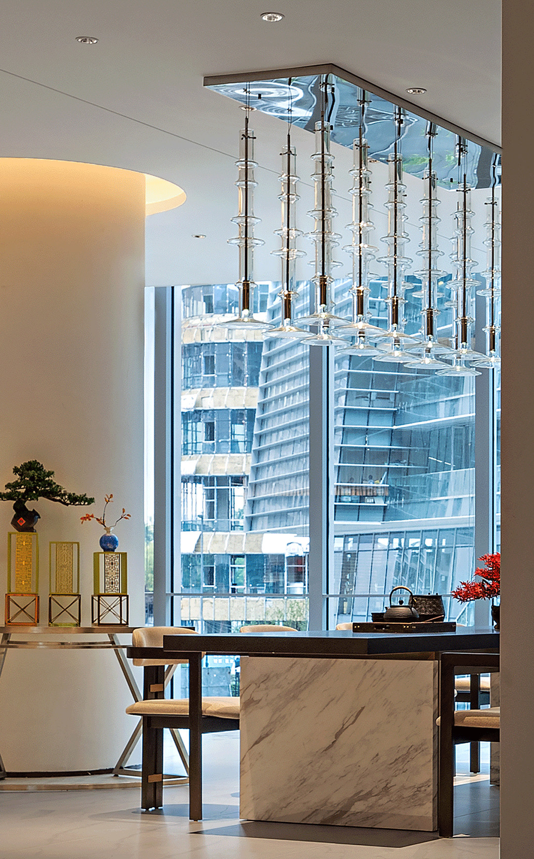 12000平现代新中式酒店式公寓装修设计案例(图5)