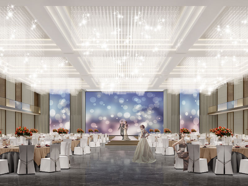 郑州婚礼堂设计-专业婚宴酒店装修设计公司案例-金博大酒店设计装饰公司